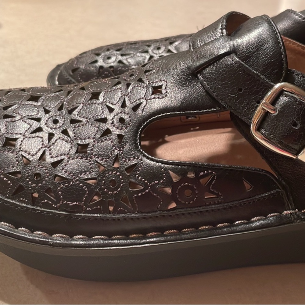Alegria Classic Clogs desert black leather